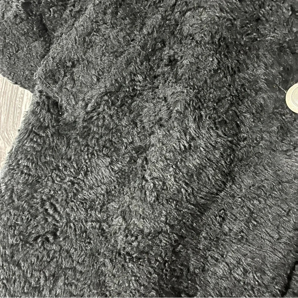 Vintage 1960's Fingerhut Fashion Jackie O Black Coat Black w/ Metal Buttons - Picture 7 of 14